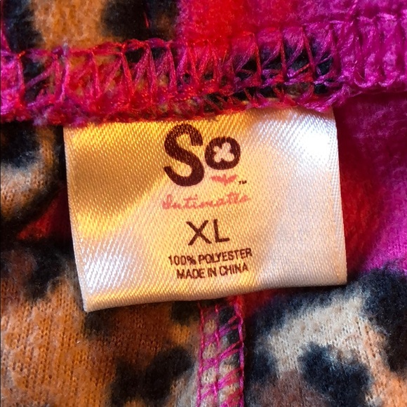 Pink with cheetah hearts sweatpants/pj pants - Picture 2 of 4